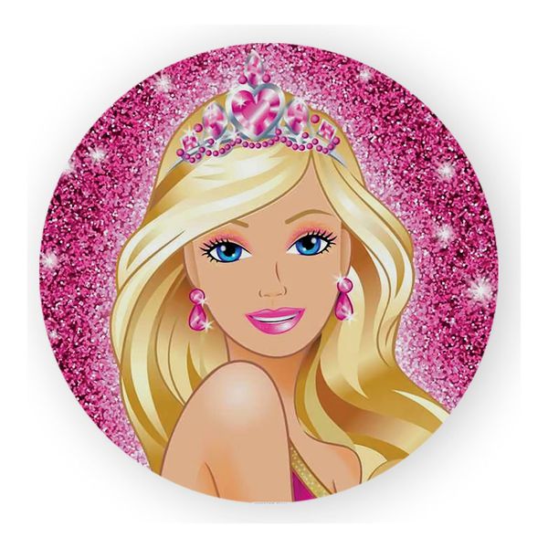 Painel Redondo 50x50 - Barbie