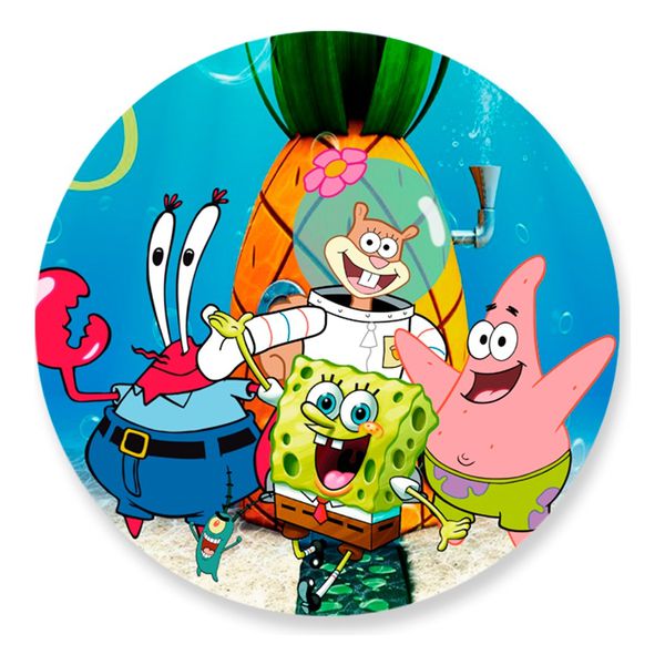 Painel Redondo 50x50 - Bob Esponja