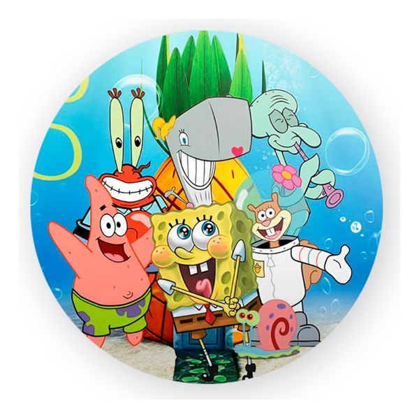 Painel Redondo 50x50 - Bob Esponja