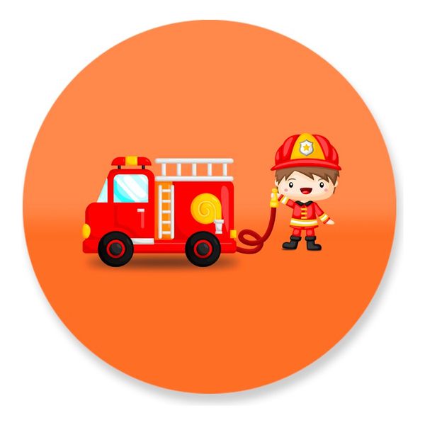 Painel Redondo 50x50 - Bombeiro