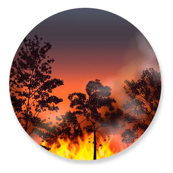 Painel Redondo 50x50 - Bombeiro