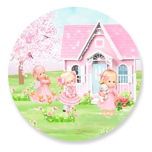 Painel Redondo 50x50 - Boneca