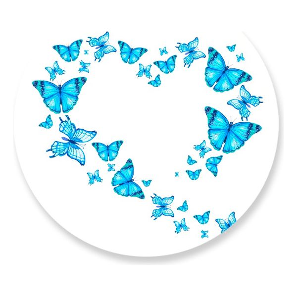 Painel Redondo 50x50 - Borboleta