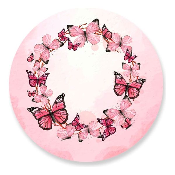 Painel Redondo 50x50 - Borboleta