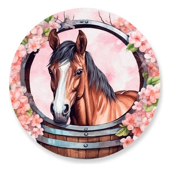 Painel Redondo 50x50 - Cavalo
