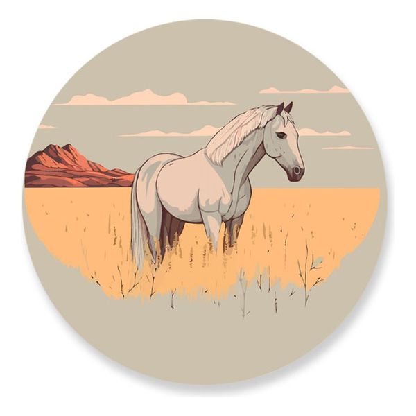 Painel Redondo 50x50 - Cavalo
