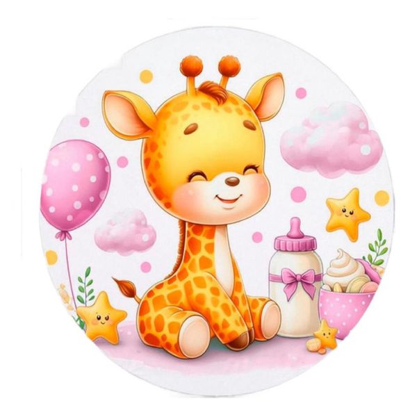 Painel Redondo 50x50 - Chá de Bebê Menina