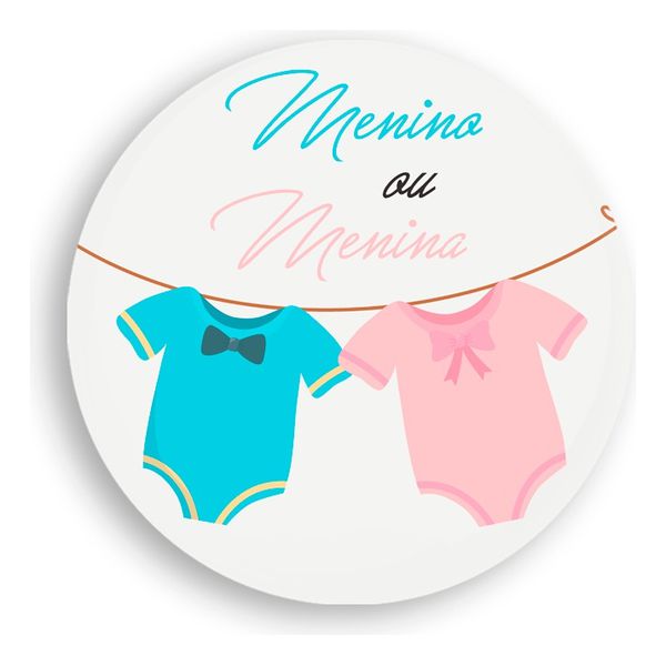 Painel Redondo 50x50 - Chá Revelação