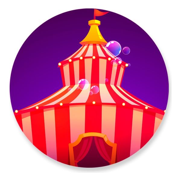 Painel Redondo 50x50 - Circo