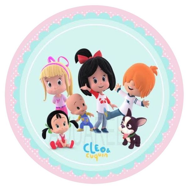 Painel Redondo 50x50 - Cleo e Cuquin