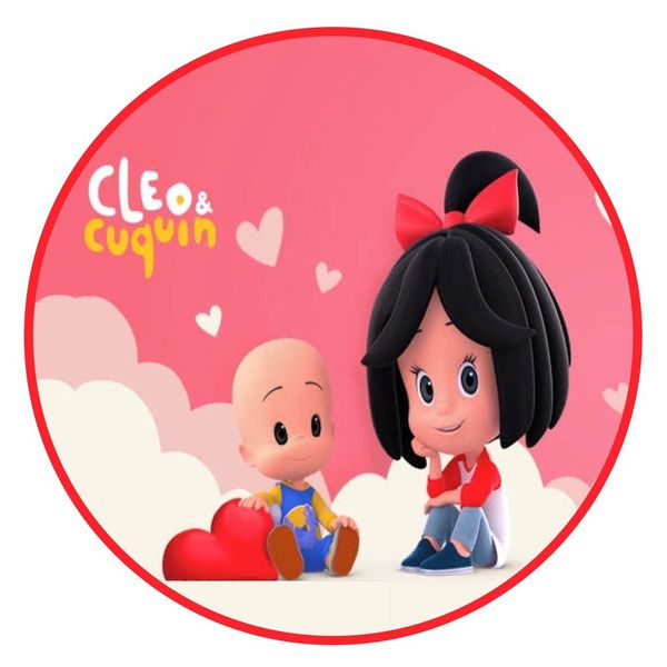 Painel Redondo 50x50 - Cleo e Cuquin