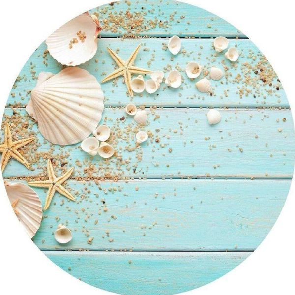 Painel Redondo 50x50 - Conchas Praia