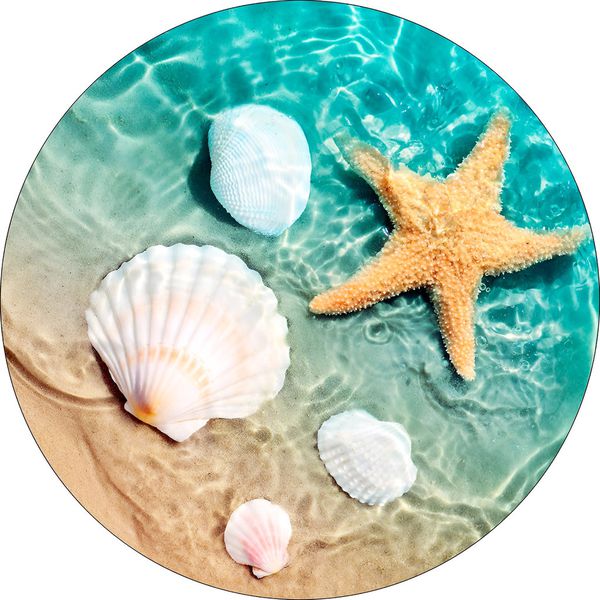 Painel Redondo 50x50 - Conchas Praia