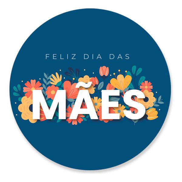 Painel Redondo 50x50 - Dia das Mães