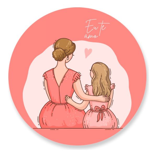 Painel Redondo 50x50 - Dia das Mães