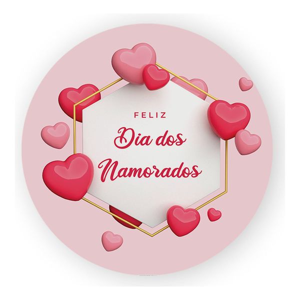 Painel Redondo 50x50 - Dia dos Namorados