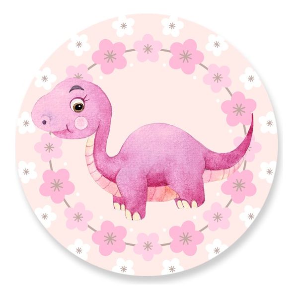 Painel Redondo 50x50 - Dinossauro