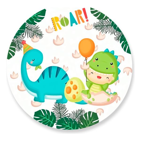 Painel Redondo 50x50 - Dinossauro