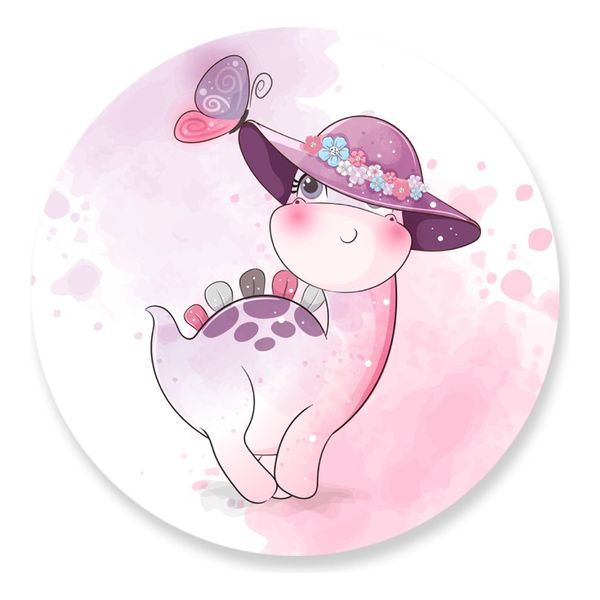 Painel Redondo 50x50 - Dinossauro