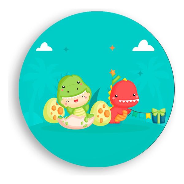 Painel Redondo 50x50 - Dinossauro