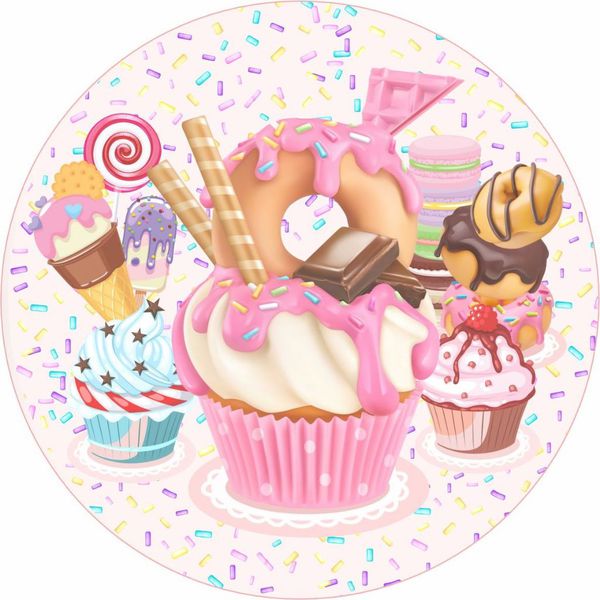 Painel Redondo 50x50 - Doces Confeitaria