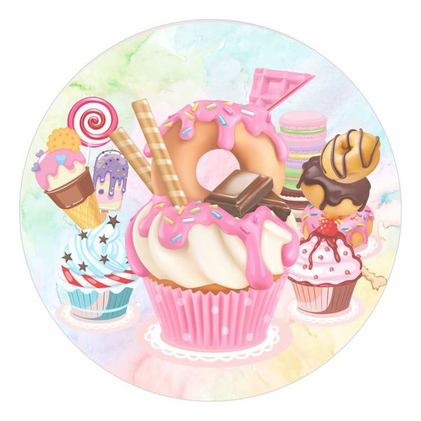 Painel Redondo 50x50 - Doces Confeitaria