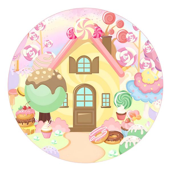 Painel Redondo 50x50 - Doces Confeitaria