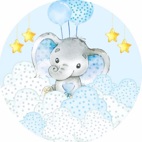 Painel Redondo 50x50 - Elefantinho