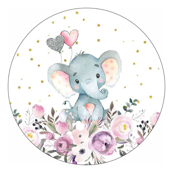 Painel Redondo 50x50 - Elefantinho