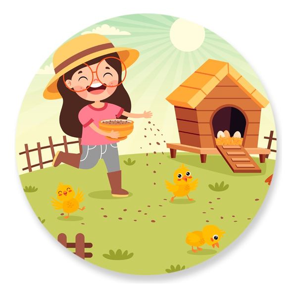 Painel Redondo 50x50 - Fazenda Agro