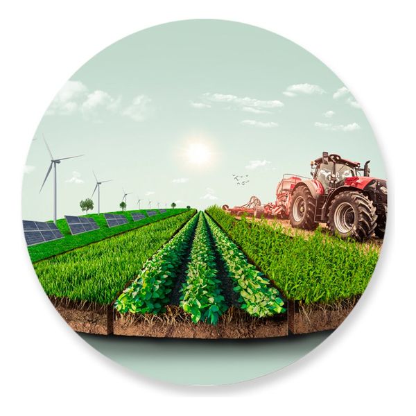 Painel Redondo 50x50 - Fazenda Agro