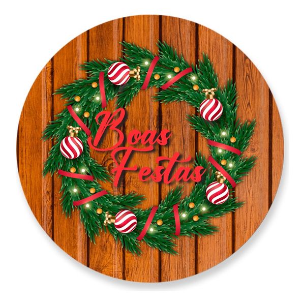 Painel Redondo 50x50 - Feliz Natal