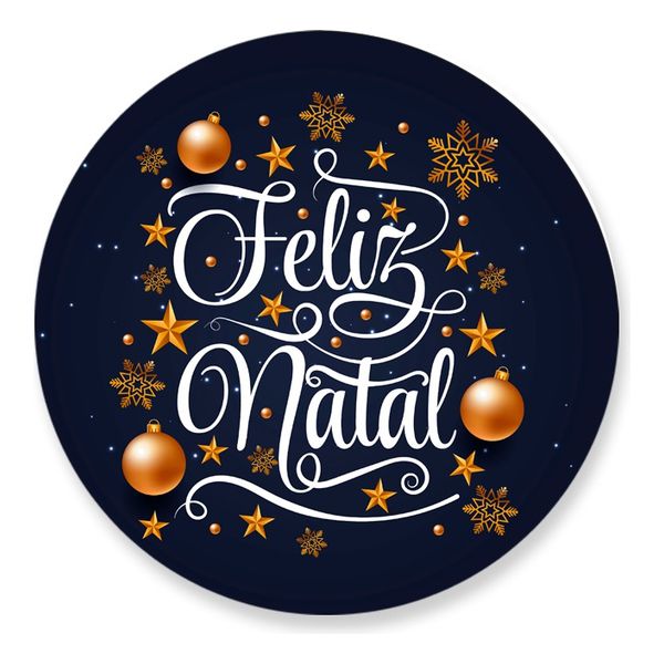 Painel Redondo 50x50 - Feliz Natal