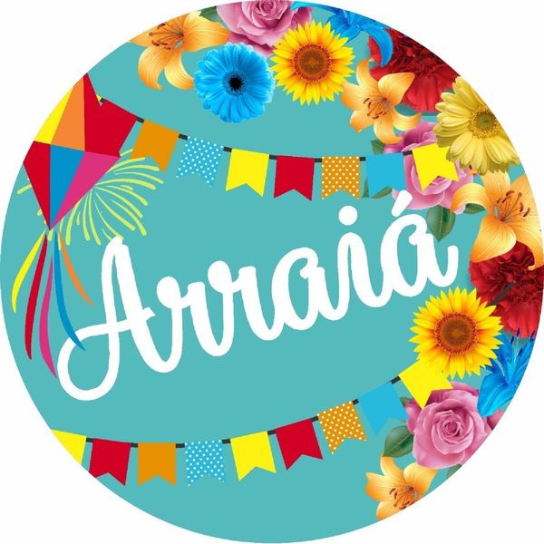 Painel Redondo 50x50 - Festa Junina