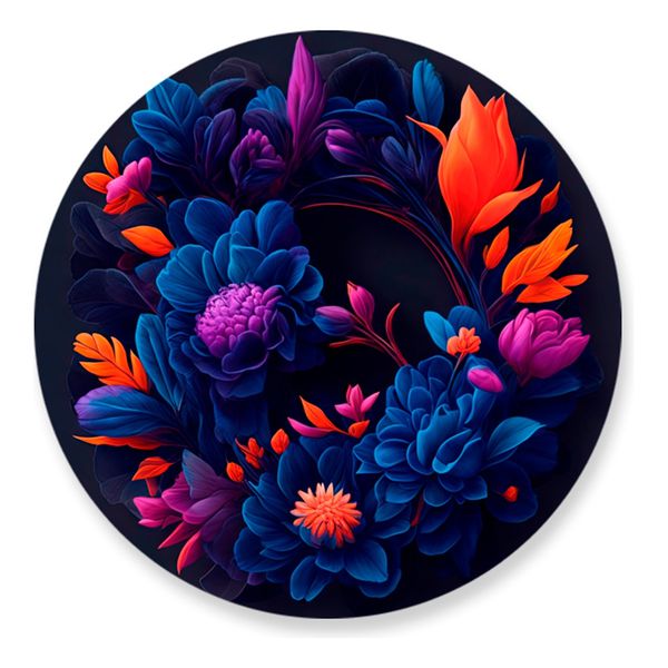 Painel Redondo 50x50 - Florido