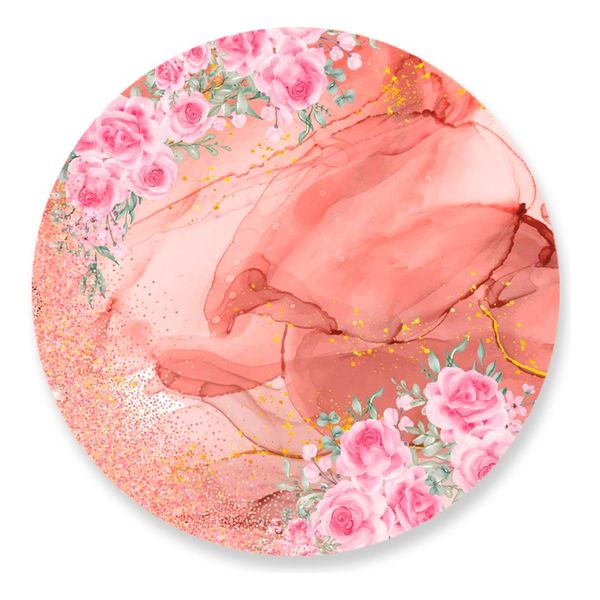 Painel Redondo 50x50 - Florido