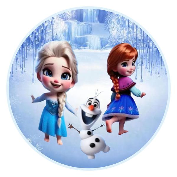 Painel Redondo 50x50 - Frozen
