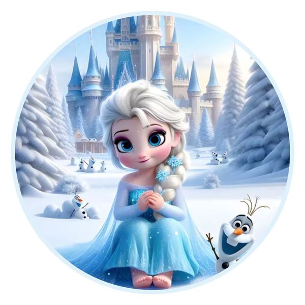 Painel Redondo 50x50 - Frozen