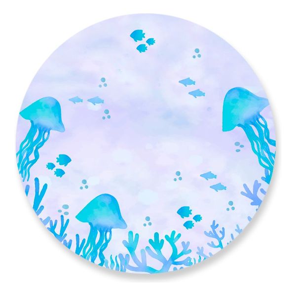 Painel Redondo 50x50 - Fundo do Mar