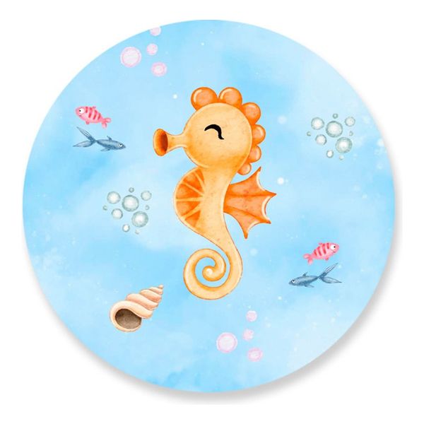 Painel Redondo 50x50 - Fundo do Mar