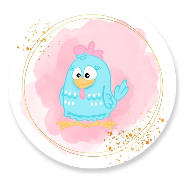 Painel Redondo 50x50 - Galinha Pintandinha