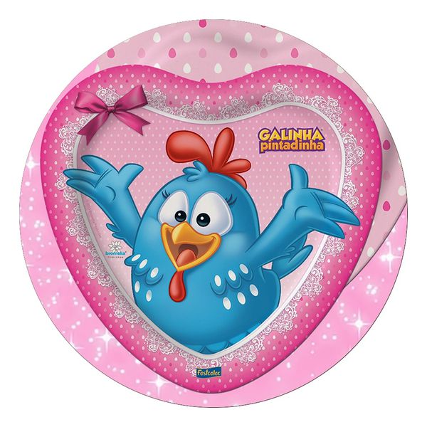 Painel Redondo 50x50 - Galinha Pintandinha