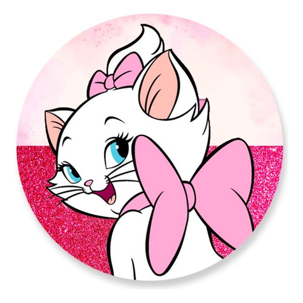 Painel Redondo 50x50 - Gatinha Marie