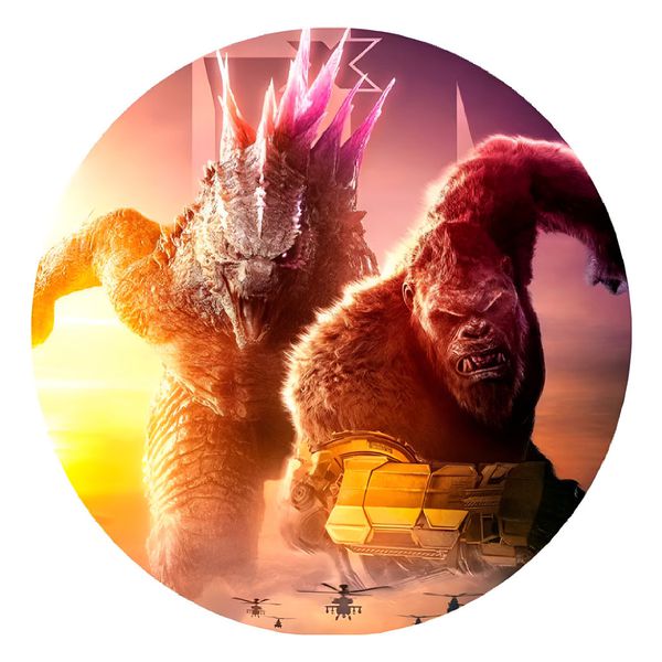 Painel Redondo 50x50 - Godzilla