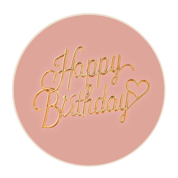 Painel Redondo 50x50 - Happy Birthday