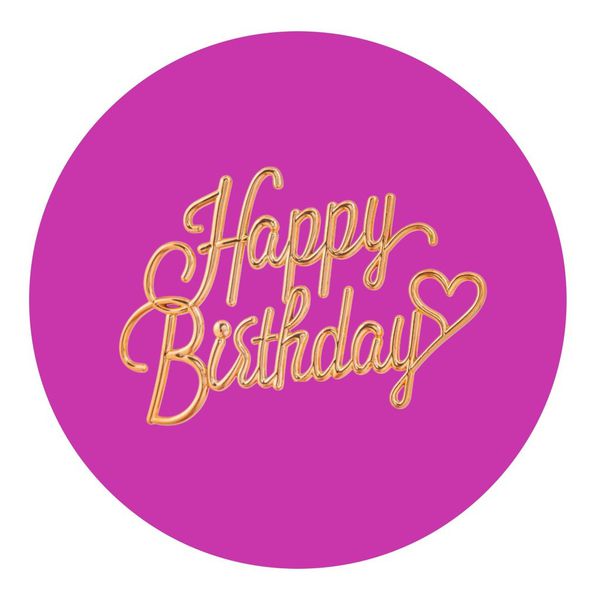 Painel Redondo 50x50 - Happy Birthday