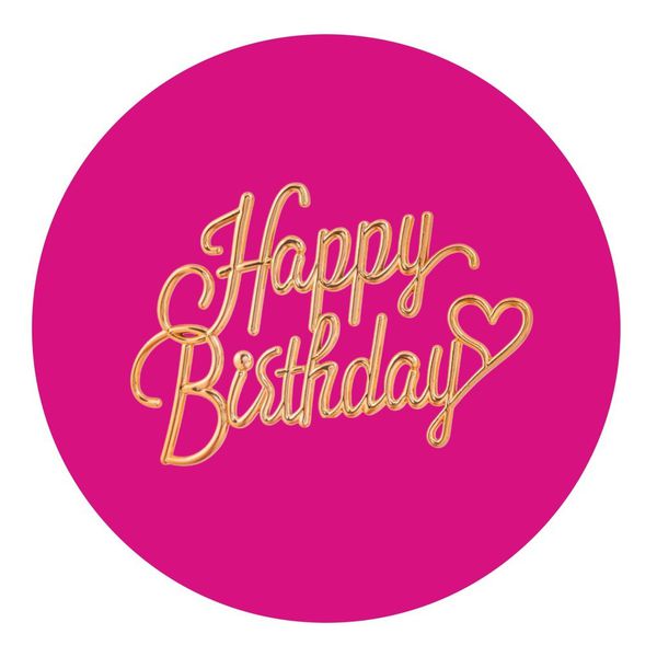 Painel Redondo 50x50 - Happy Birthday