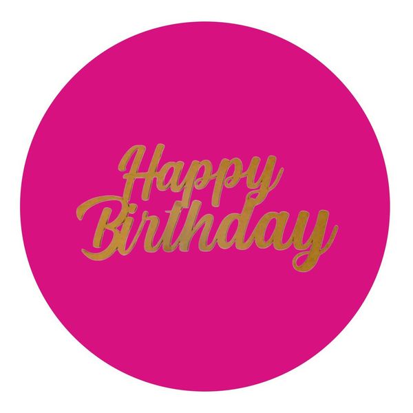 Painel Redondo 50x50 - Happy Birthday