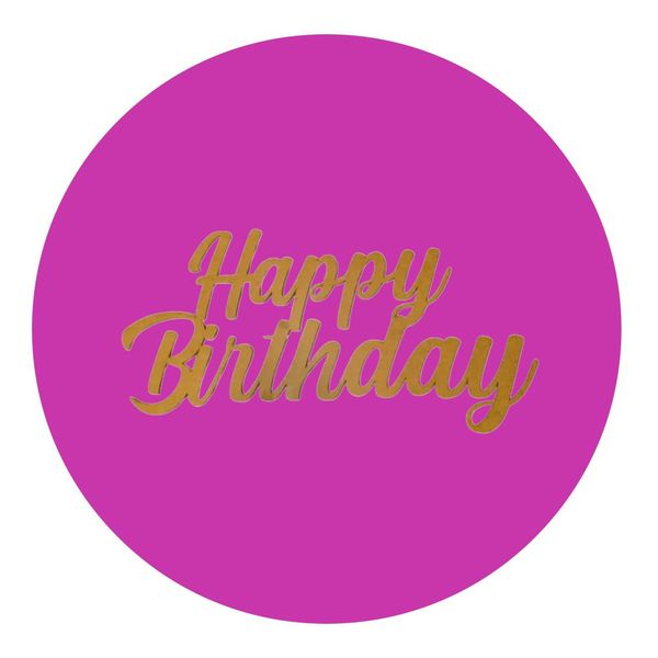 Painel Redondo 50x50 - Happy Birthday