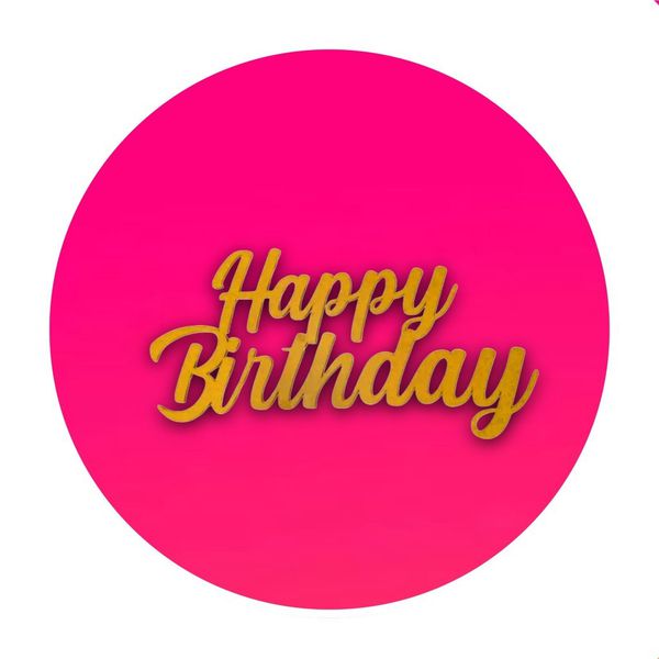 Painel Redondo 50x50 - Happy Birthday